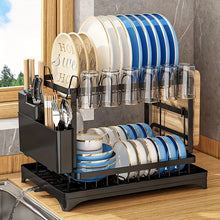 2-Tier Metal Dish Rack Organizer