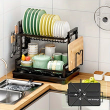 2-Tier Metal Dish Rack Organizer