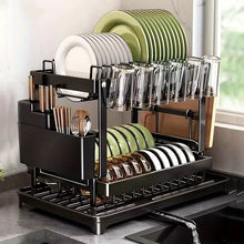 2-Tier Metal Dish Rack Organizer