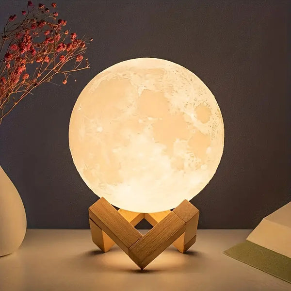 3D Moon Lamp – Festive Battery-Operated Decor for Any Occasion