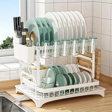 2-Tier Metal Dish Rack Organizer
