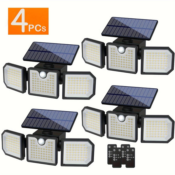 4pcs - Solar Motion Sensor Floodlight