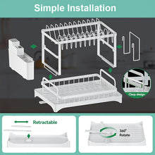 2-Tier Metal Dish Rack Organizer