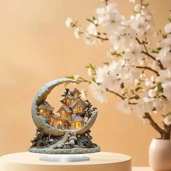 Acrylic Mushroom Cottage Decor – Enchanting Tabletop Display