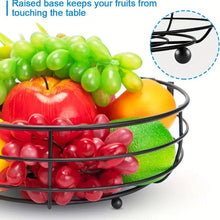 2-Tier Carbon Steel Fruit Basket with Banana Hanger