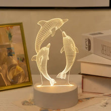 USB 3D Glowing Dolphin Night Light – Ocean-Themed Decor & Gift