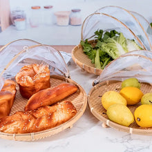 Handwoven Food Serving Basket with Insect-Repellent Cover