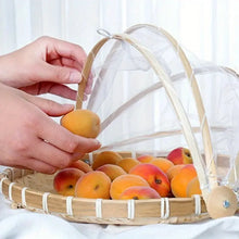 Handwoven Food Serving Basket with Insect-Repellent Cover