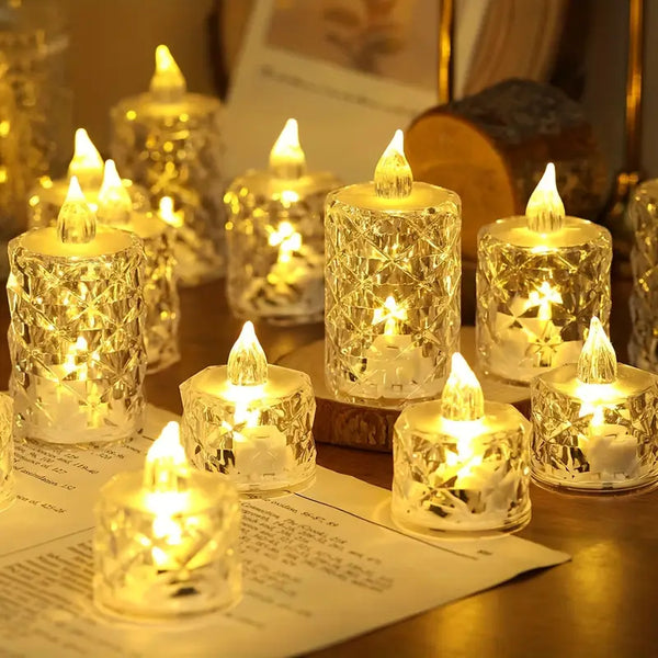 Elegant Battery-Operated Candle Lights – Perfect for Any Celebration