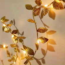 Gold Leaf Fairy Lights – LED String Lights for Festive Decor