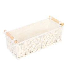 Nordic Handwoven Rope Storage Basket – Stylish Organizer with Wooden Lid