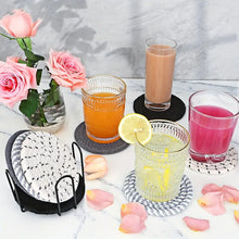 8-Piece Hand-Woven Cotton Coaster Set – Heat-Resistant with Holder