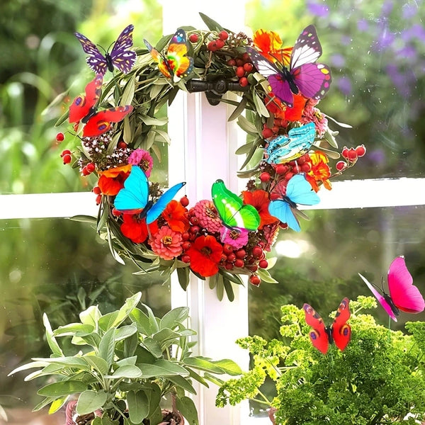 100pcs Plastic Butterfly Stakes