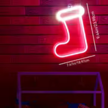 🎄✨ Christmas Neon Sign LED Night Light – Tree, Reindeer & Stocking Shapes