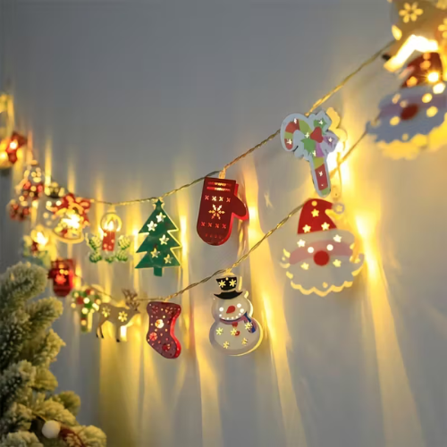 Christmas LED String Lights – Santa & Snowman Holiday Decorations