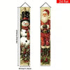 2pcs Christmas Porch Banner – 2D Flat Red Snowflake Couplets