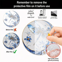 Blue & White Porcelain Dragonfly Suncatcher – Elegant Hanging Decor