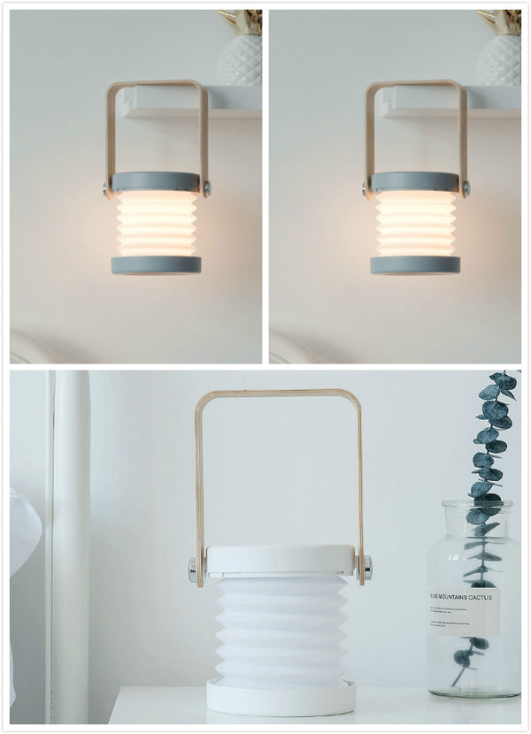Foldable Touch Dimmable Reading LED Night Light Portable Lantern Lamp USB Rechargeable
