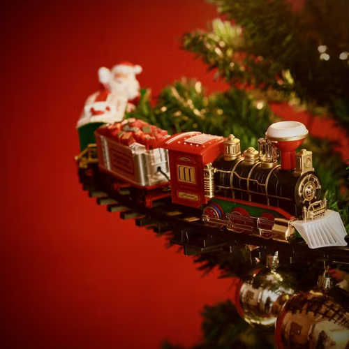 🚂✨ Electric Christmas Train Set – Hanging Christmas Tree Ornament | Indoor & Outdoor