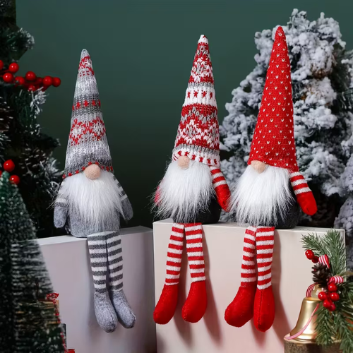 🎅✨ 3PCS Christmas Gnome Doll Decorations – Nordic Style Faceless