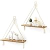 Mkono Macrame Hanging Shelves – Set of 2