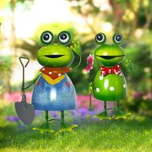 2pcs Metal Garden Frog Statues