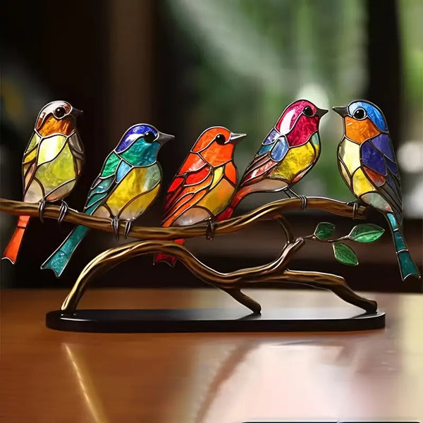 Colorful Acrylic Hummingbird Ornament – Vibrant Home Decor