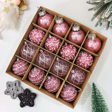 🎄✨ 2025 New 16-Piece Champagne Christmas Ball Ornament Set – 2.36