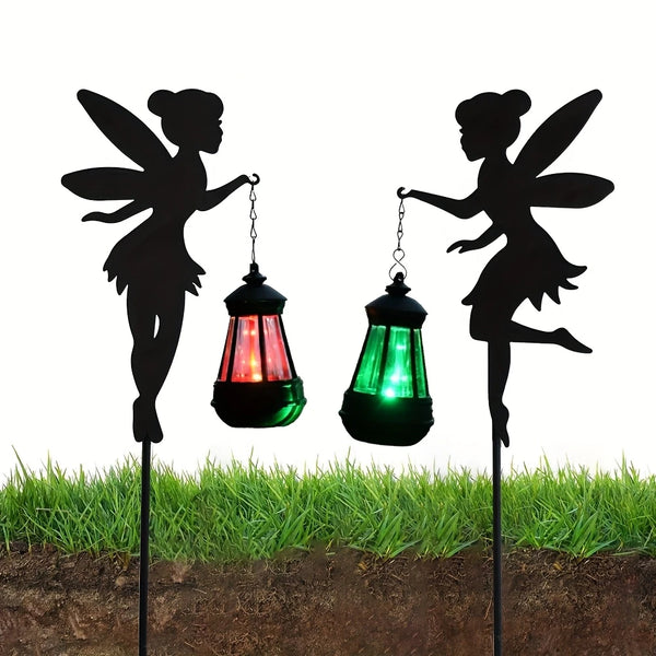 2pcs Solar Fairy Silhouette Lights