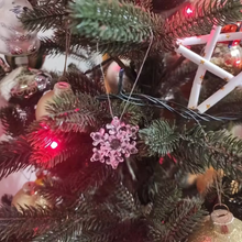 ❄️✨ 10pcs Transparent Acrylic Snowflake Pendants – Faceted Crystal Hanging Ornaments for Christmas Tree