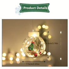 ❄️✨ LED Christmas Curtain Lights with Wishing Ball & Snowman