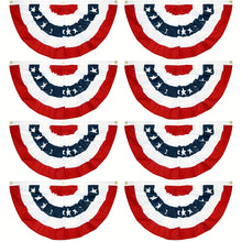 USA Patriotic Pleated Fan Flag