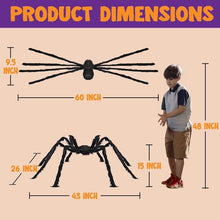 Realistic Black Spider with Adjustable Legs, Scary Outdoor & Indoor Decor for Yard