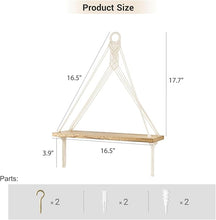 Mkono Macrame Hanging Shelves – Set of 2