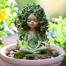 Bohemian Meditating Leaf Elf Plaque – Acrylic Garden Decor