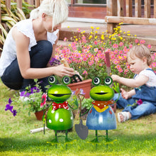 2pcs Metal Garden Frog Statues