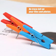 📌 50 PCS Colorful Push Pins with Wooden Clips – Joyberg