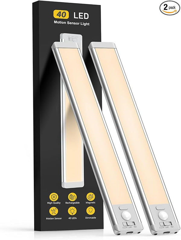 Dimmable Magnetic LED Closet Lights | Wireless, USB-C, Warm White
