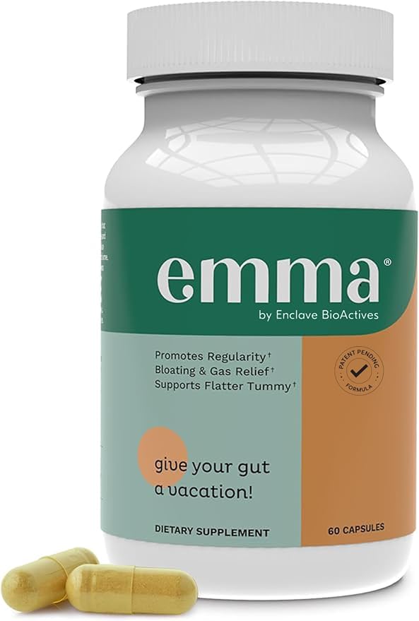 Emma Gut Health – Digestive Support Capsules, 60 Count