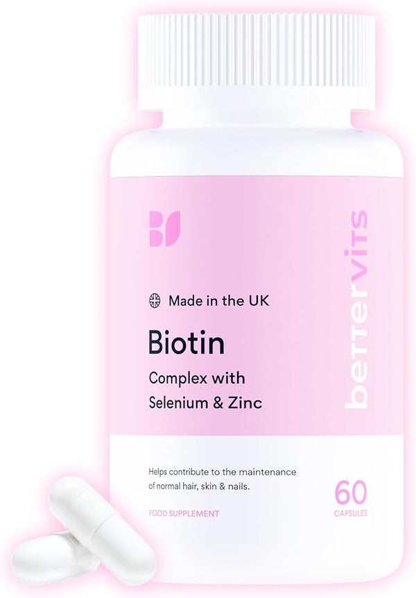 Bettervits Biotin 12,000mcg with Zinc & Selenium – 60 Tablets
