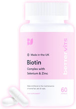 Bettervits Biotin 12,000mcg with Zinc & Selenium – 60 Tablets