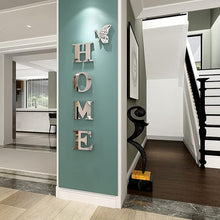 Acrylic Mirror Wall Stickers – Silver 3D Letter Signs & Butterfly Design