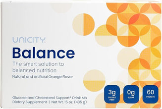 Unicity Balance Orange – Fiber Supplement for Digestive & Nutritional Support – 60 Packets
