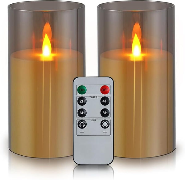 Wemarry Flameless LED Candles with Remote – Set