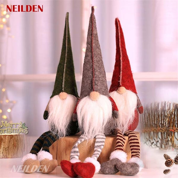 3PCS Long-Leg Rudolph Dolls – Christmas Window & Holiday Decorations