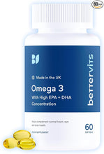 Bettervits Omega 3 Fish Oil High Strength – 60 Capsules