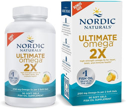Nordic Naturals Ultimate Omega 2X, 2150mg Fish Oil, Lemon – 90 Softgels