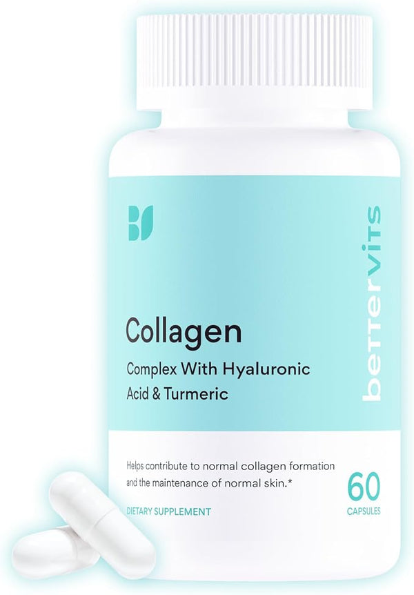 Bettervits Hydrolyzed Marine Collagen Peptides Capsules with Vitamin C, Biotin & Hyaluronic Acid – 60 Capsules