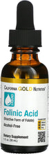 California Gold Nutrition Folinic Acid Alcohol-Free – 1 fl oz (30 ml)