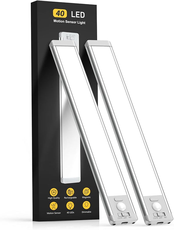 Dimmable Magnetic LED Closet Lights | Wireless, USB-C, Warm White